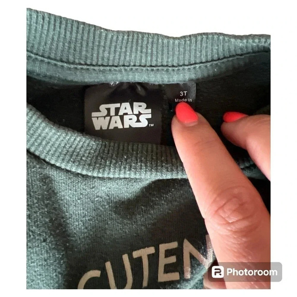STAR WARS toddler Yoda pullover sweatshirt green size 3T - Picture 2 of 3